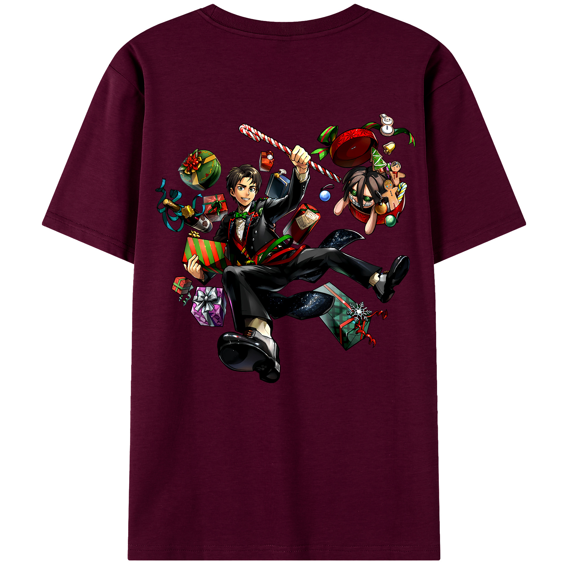 （画像用） 進撃の巨人 エレン･イェーガー Attack on Titan Eren Jäger レディース半袖Tシャツ(バックプリント)